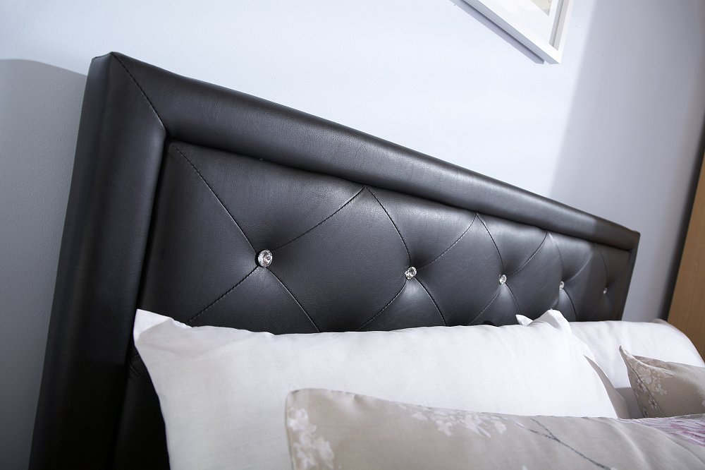 Holly Black Double Ottoman Storage Bed Frame