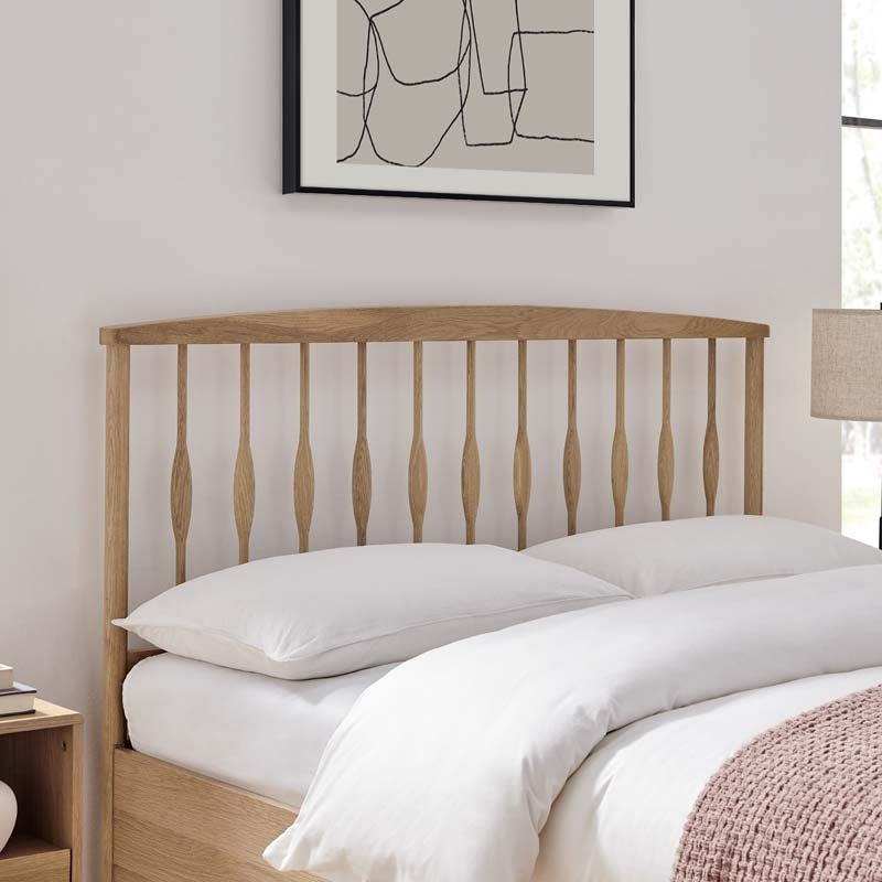 Trinity Oak Double Ottoman Storage Bed Frame