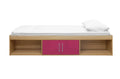 Daytona Oak And Pink Storage Bed