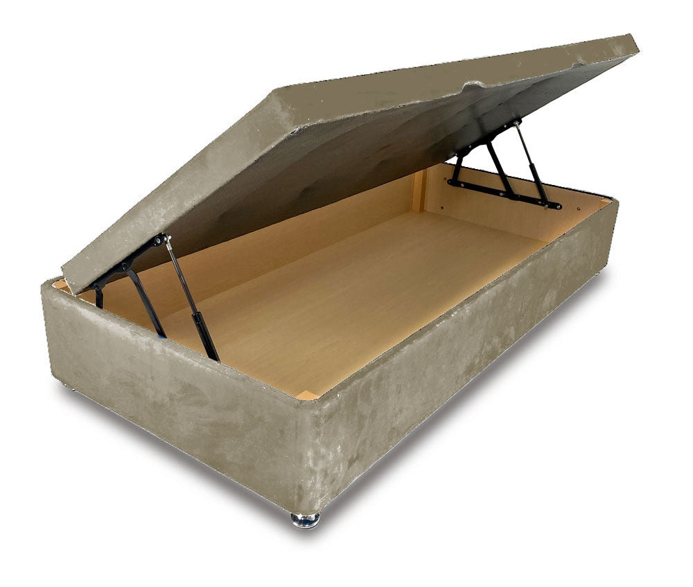 Pebble Single Side Lift Ottoman Divan Base With Horizon Headboard