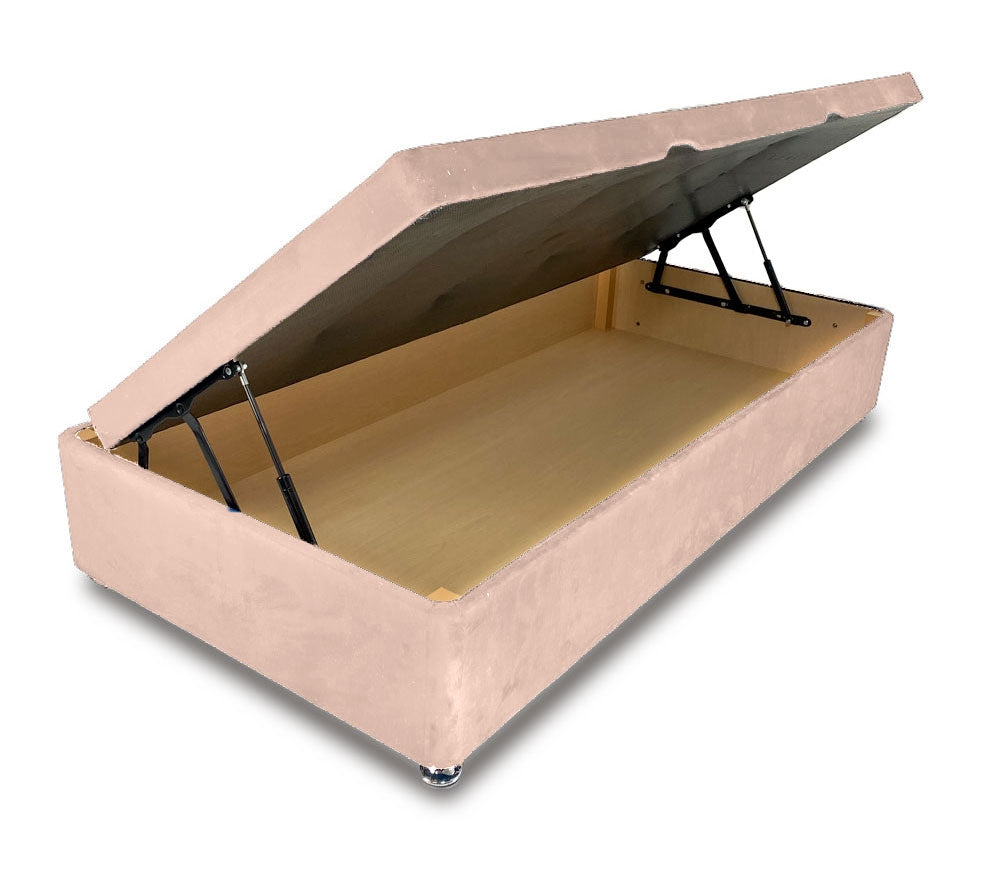 Plush Pink Single Side Lift Ottoman Divan Base