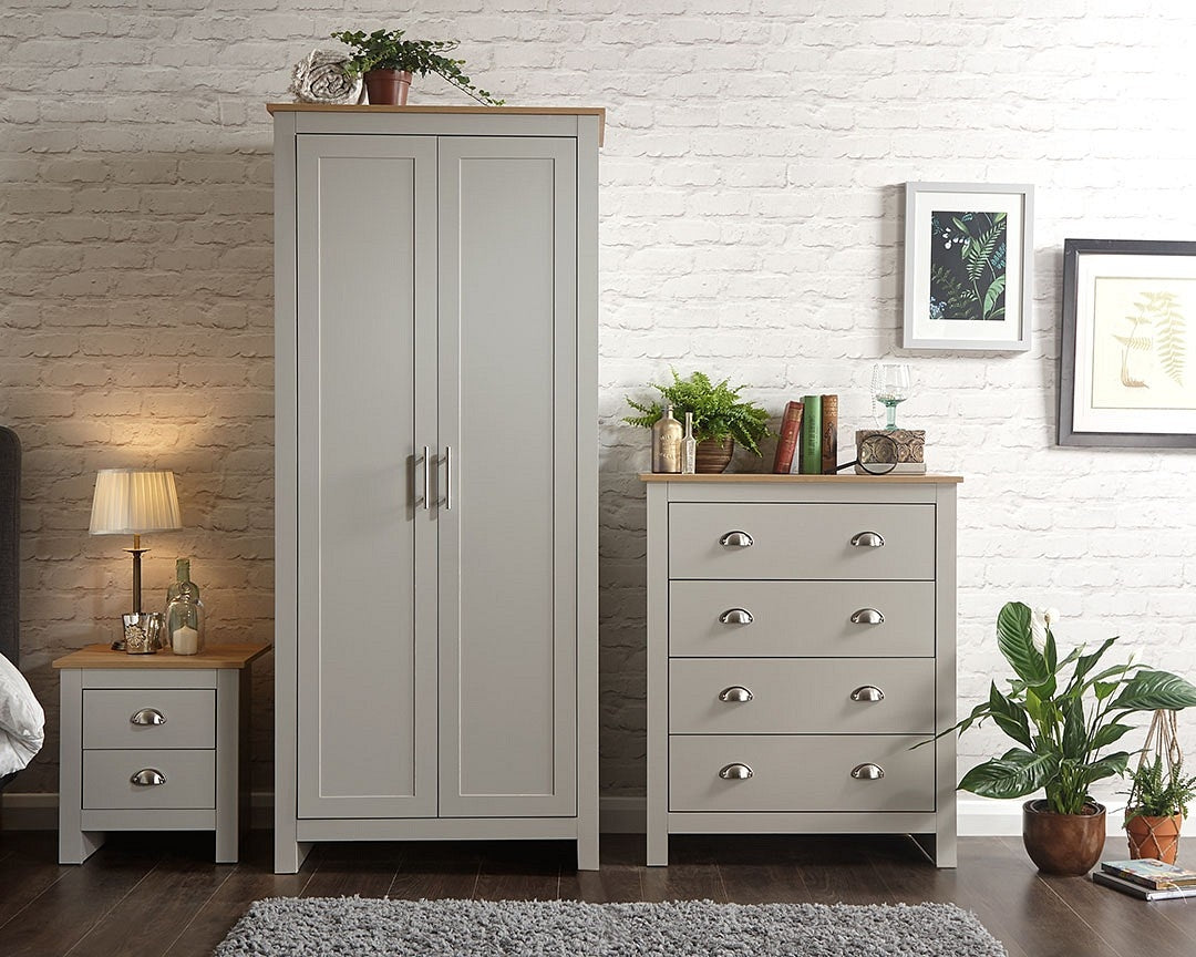 Lancashire Grey 3 Piece Bedroom Furniture Set