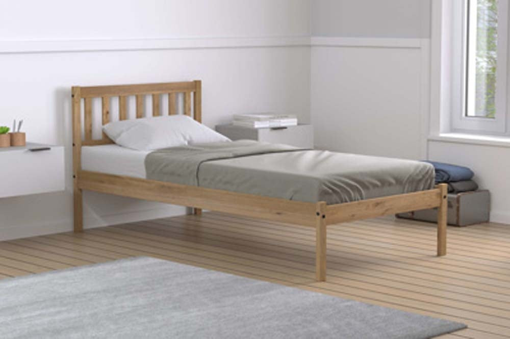 Lisa Waxed Pine Single Bed Frame