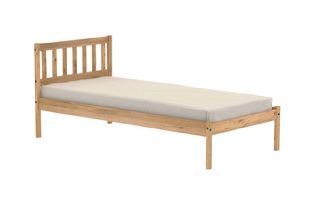 Lisa Waxed Pine Three Quarter Bed Frame
