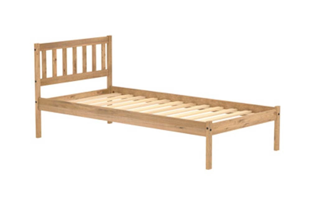Lisa Waxed Pine Three Quarter Bed Frame