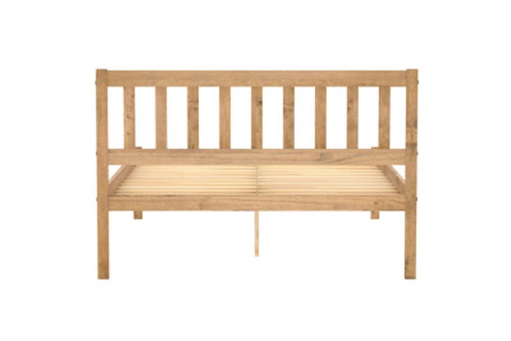 Lisa Waxed Pine Double Bed Frame