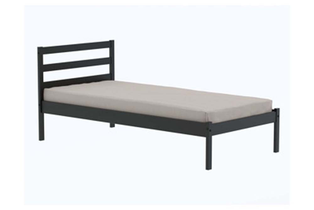Luna Black Pine Single Bed Frame