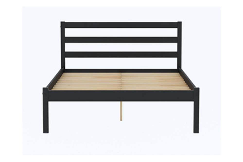 Luna Black Pine Single Bed Frame