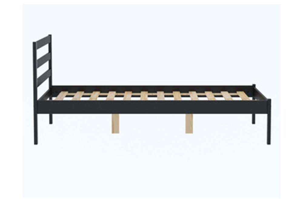 Luna Black Pine Single Bed Frame