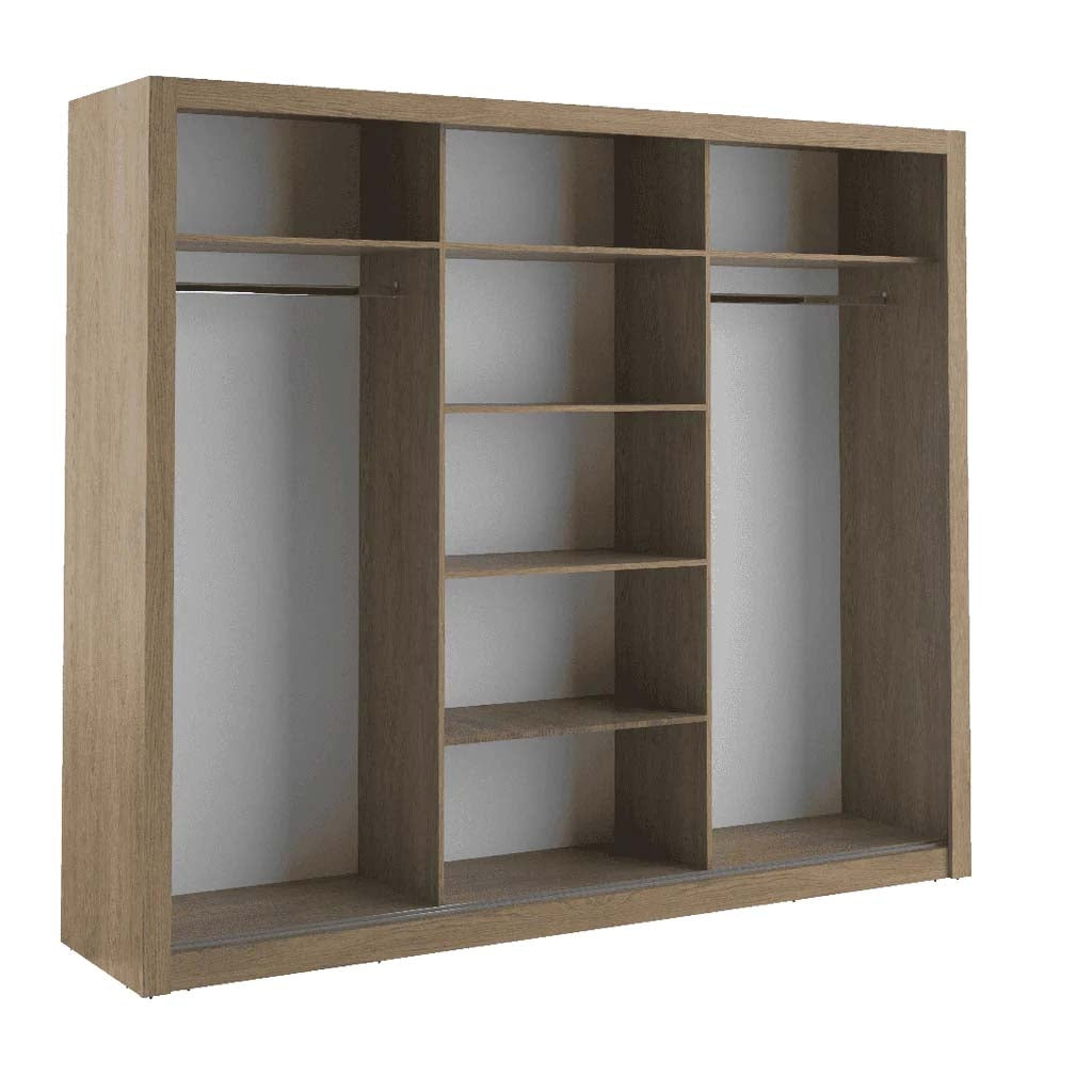 Manchester Oak Sliding Door Wardrobe 250cm