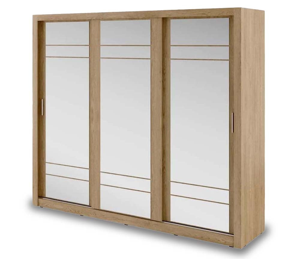 Manchester Oak Sliding Door Wardrobe 250cm