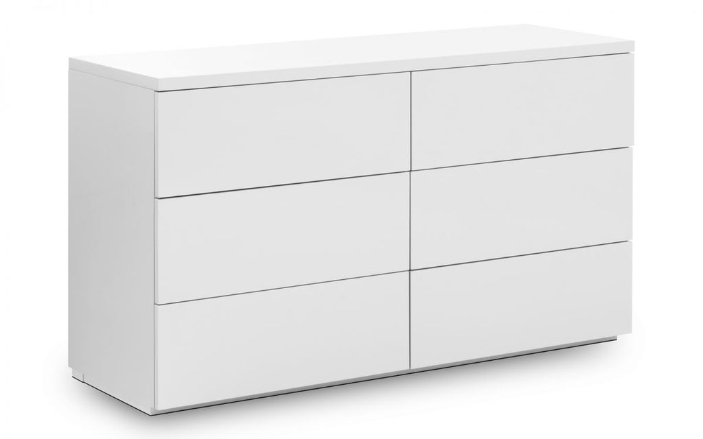 Montage White High Gloss 6 Drawer Chest