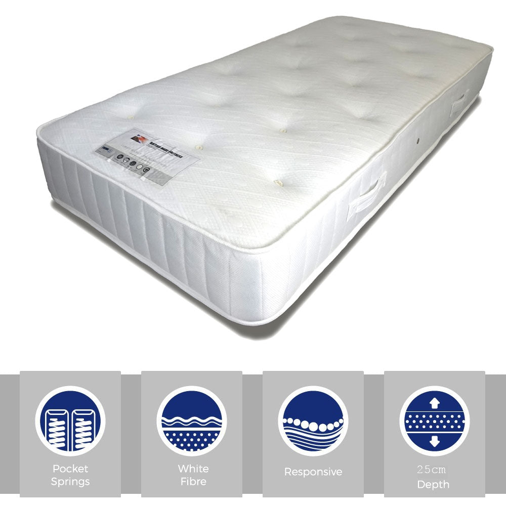 Kozee Ocean 1000 Pocket Sprung Three Quarter Mattress