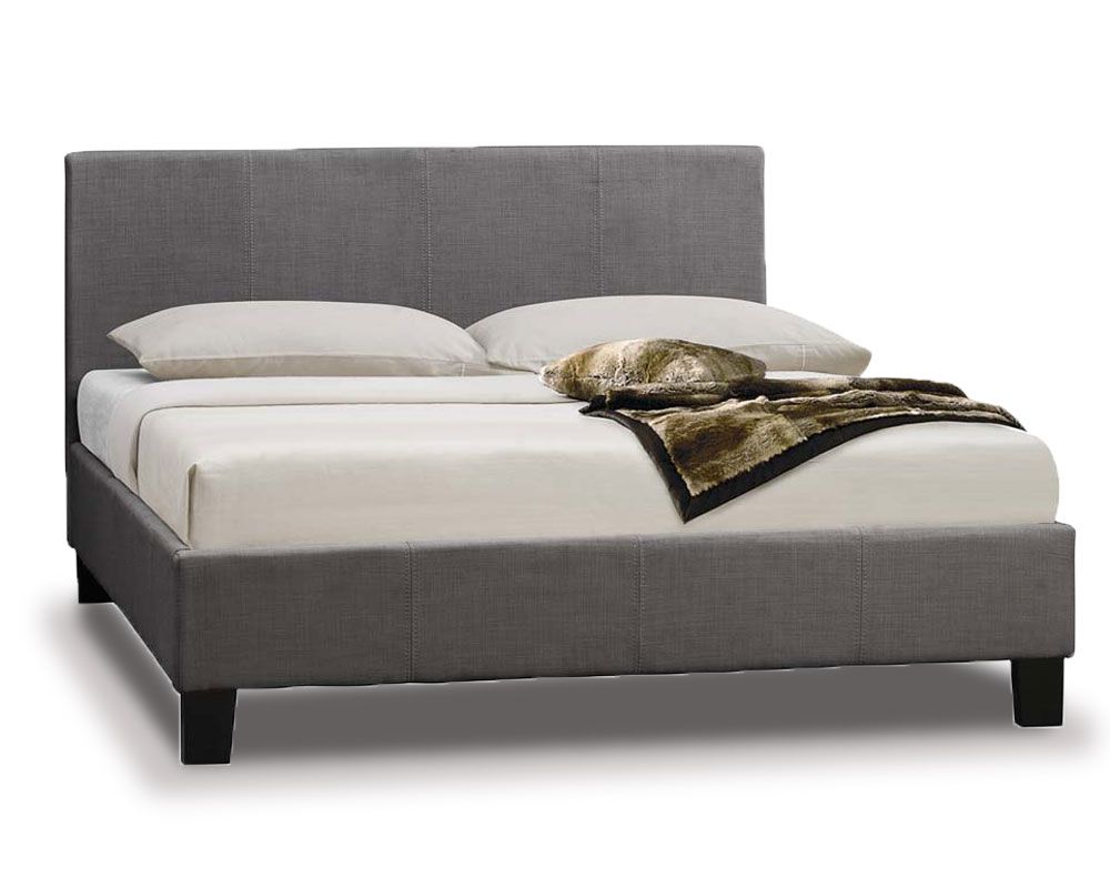 Parade Grey Fabric Double Bed Frame