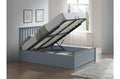 Flame Stone Grey Three Quarter Ottoman Storage Bed Frame