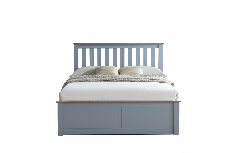 Flame Stone Grey Three Quarter Ottoman Storage Bed Frame