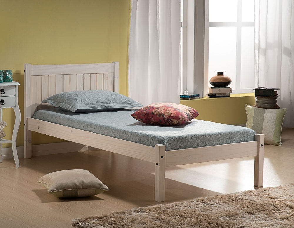 Ryan White Wash Single Bed Frame