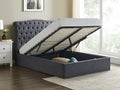 Rosemary Dark Grey Double Ottoman Bed Frame