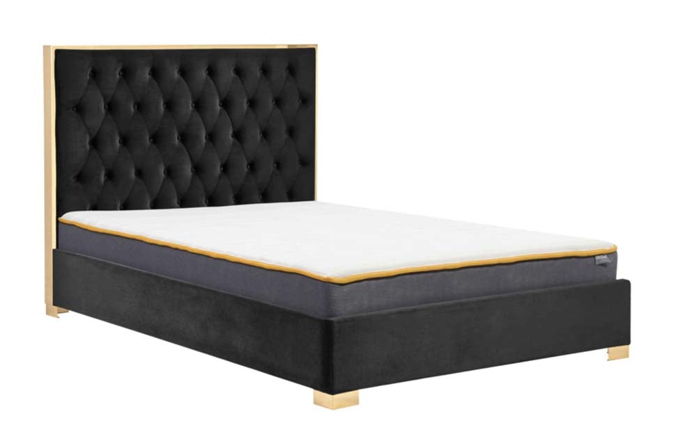 Charles Black Double Bed Frame