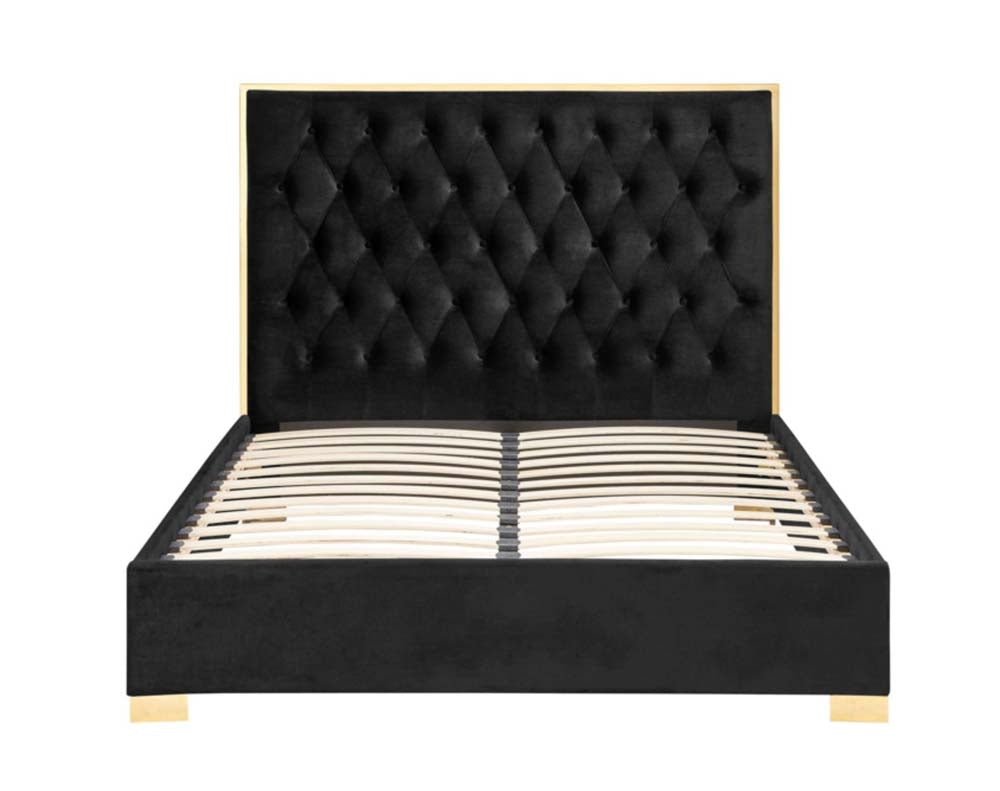 Charles Black Double Bed Frame