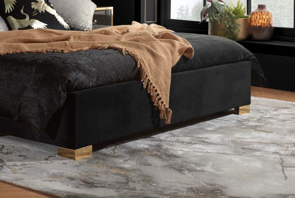 Charles Black Double Bed Frame