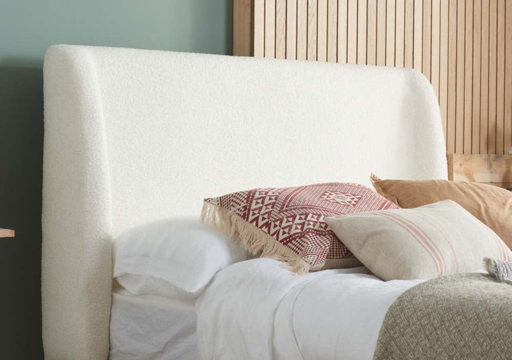 Halfren White Double Ottoman Bed Frame
