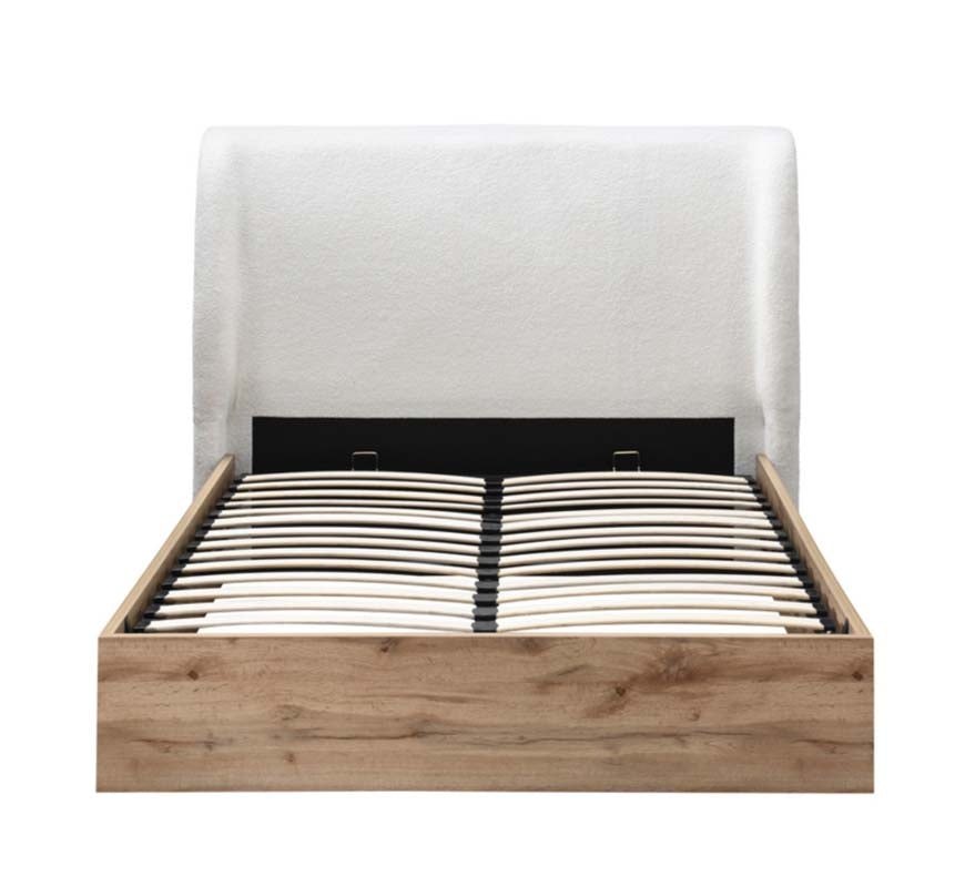 Halfren White Double Ottoman Bed Frame
