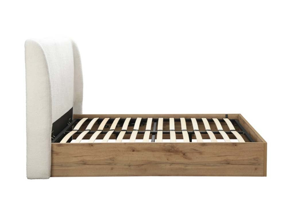 Halfren White Double Ottoman Bed Frame