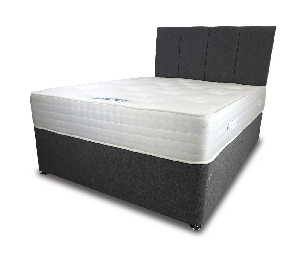 Serene Bamboo Double 2 Drawer Divan Bed And Free Ruby Headboard