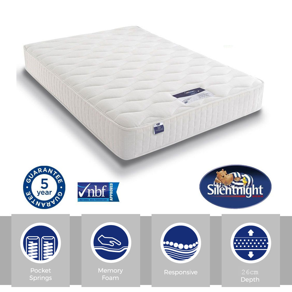 Silentnight Essence Mirapocket 1000 Memory Double Mattress