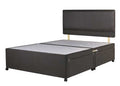 Superior Double Divan Bed Base Charcoal Fabric