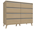 Thames Natural Oak 4 Drawer Double Chest