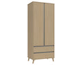 Thames Natural Oak 2 Door Combi Wardrobe