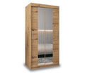 Ripon Rustic Oak Sliding Door Wardrobe 100cm