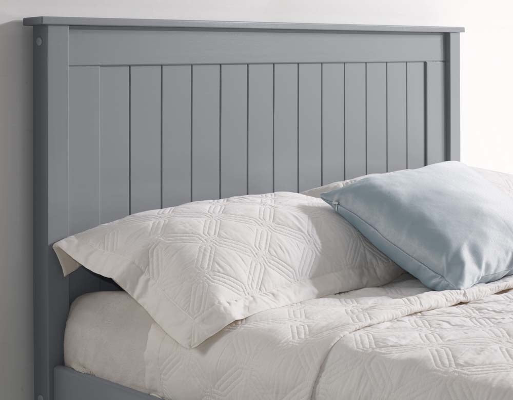 Taurean Grey Low Foot Single Bed Frame