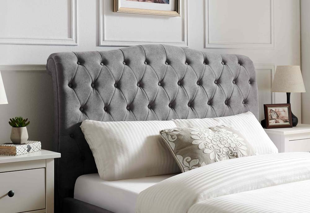 Rosemary Light Grey Super King Size Bed Frame